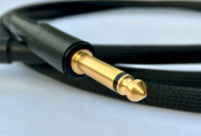 Guitar cable results close up Mon 1/4 jack