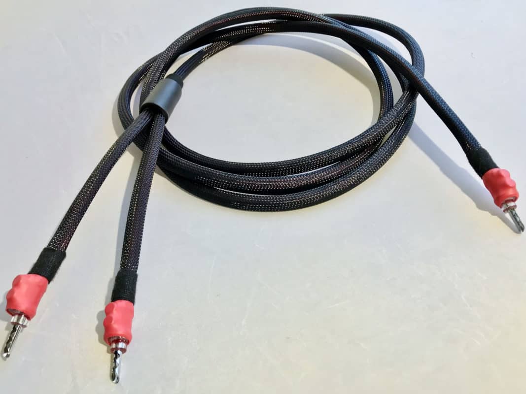 Speaker cable with Rhodium plugs